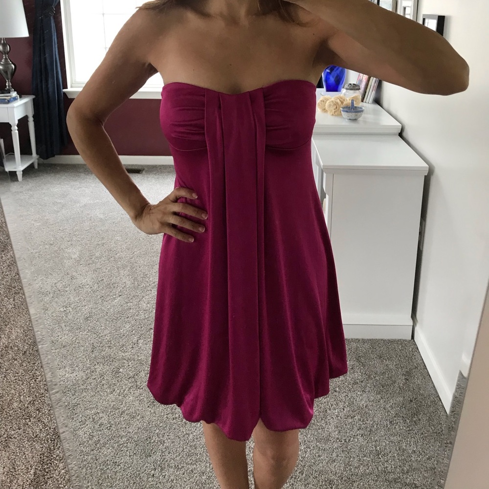 Pink strapless dress